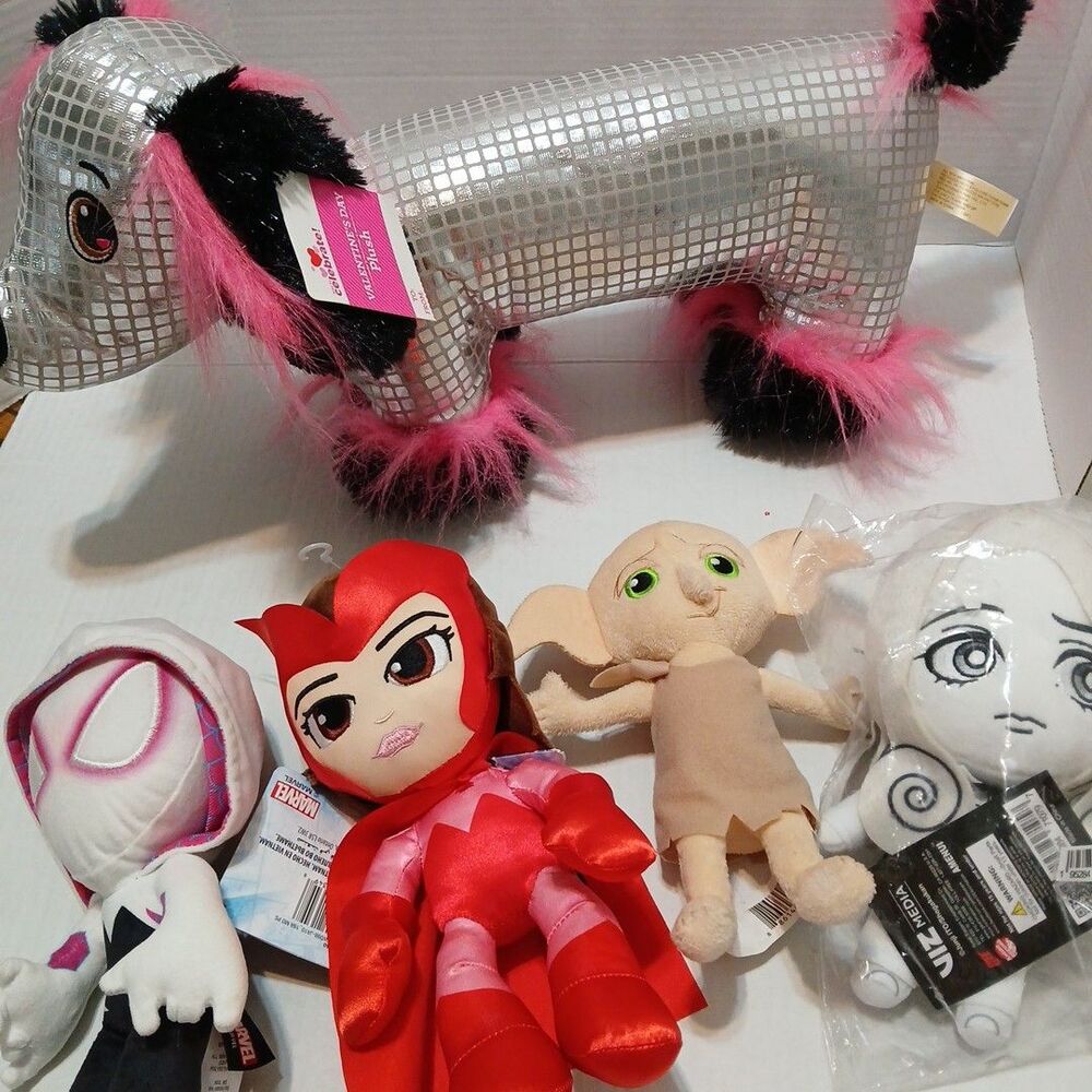 Lot of 5 Stuffed Plushies Assorted Sizes